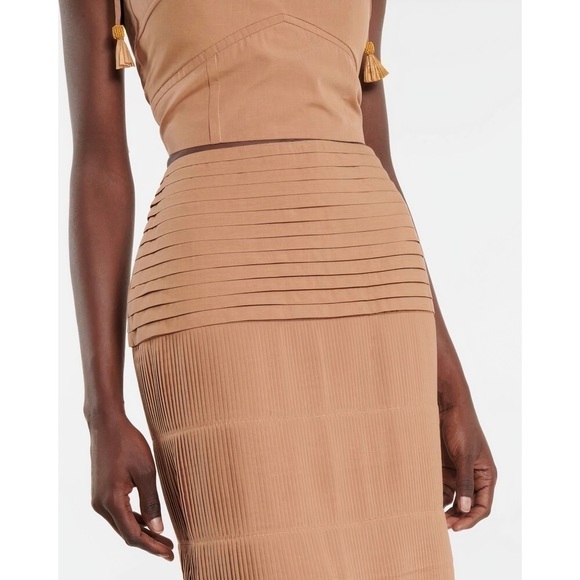 Johanna Ortiz Midi Ruffle Canela Flavour Pleated Skirt - Picture 4 of 8